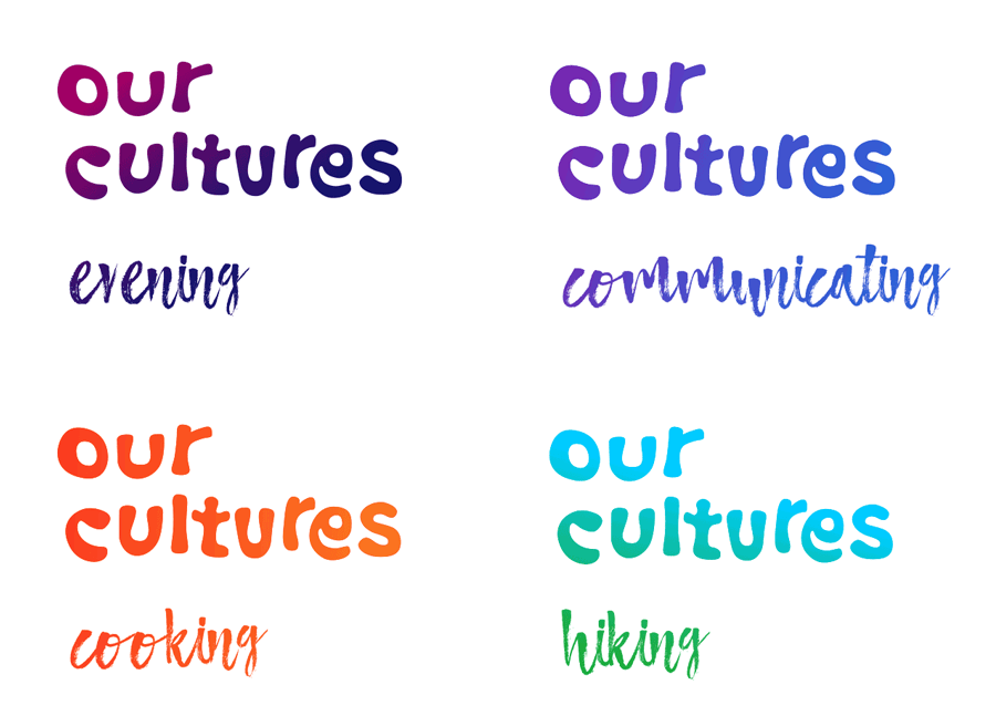 our-cultures-logo-updated-with-four-main-activities-mentioned-in-the-logo-including-evening,-communicating,-cooking,-hiking