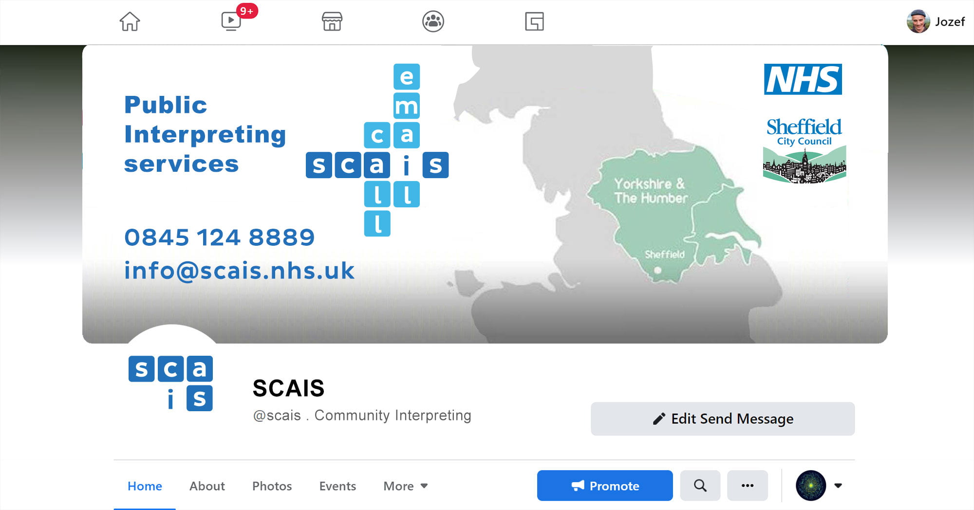 scais-facebook-banner-with-contact-details-map-of-england-and-map-of--Yorkshire-county-within-