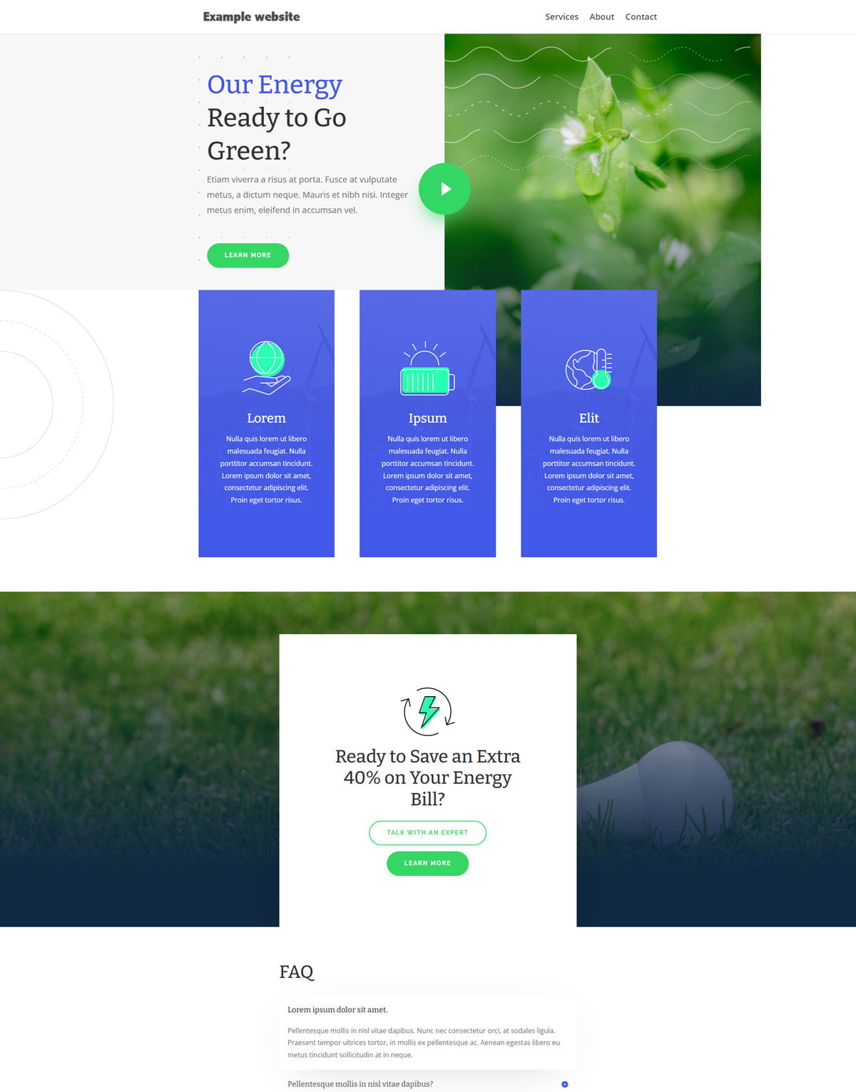design of Green-energy-website-example