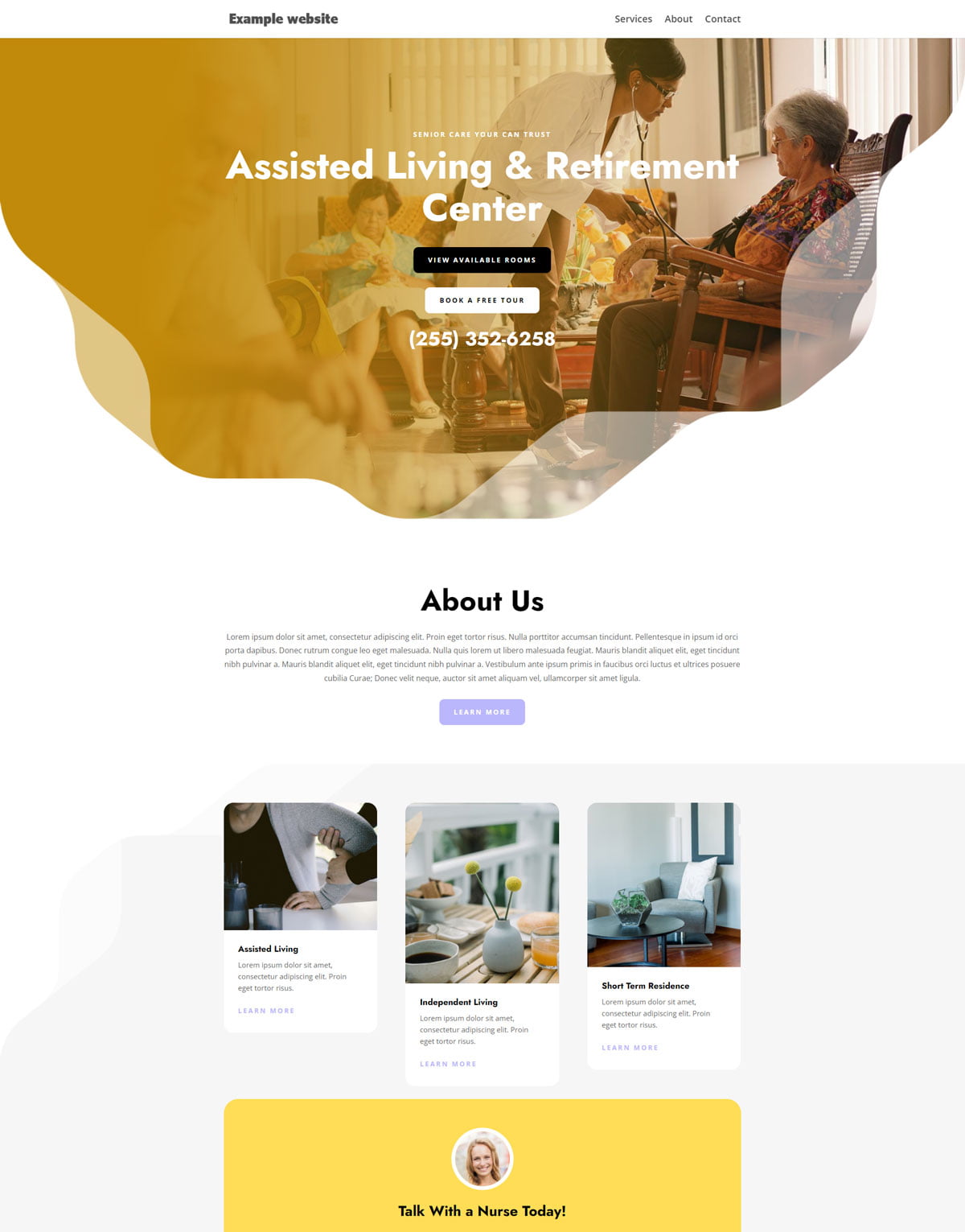 design of Nursing-home-website-example