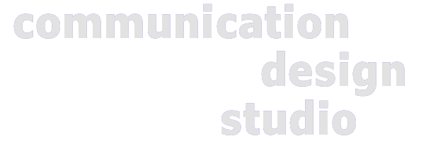 Communication-Design-Studio-logo- in white bold font